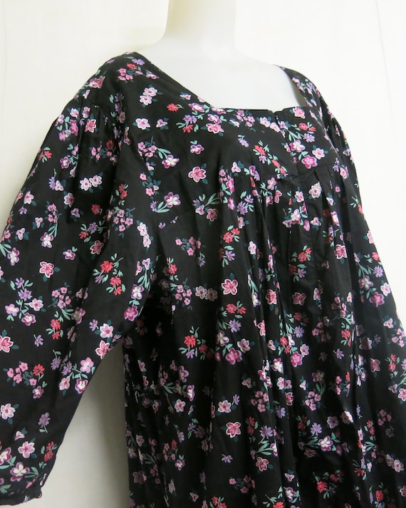 Cotton House Dress Nightgown Plus Size 2X Long Length Long Sleeves