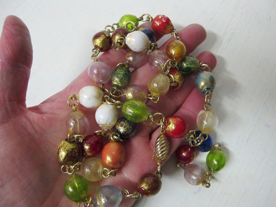 Italian Glass Bead Necklace Italian Lampwork Beads