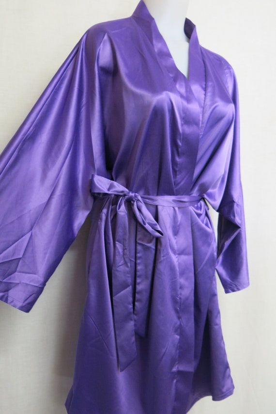 Satin Robe Kimono Robe Plus Size 2X Satin Robe Amy