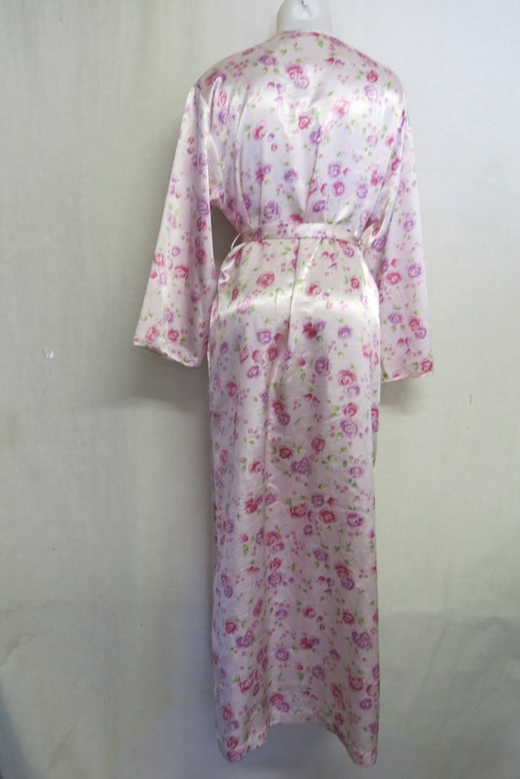 Oscar de la Renta Robe Floral Satin Robe Full len… - image 6