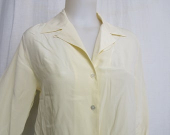 Silk Blouse Ecru  2P XS/Small Macy's Charter Club