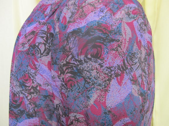 Thai Silk Pants Elastic Waist Floral Silk Pants M… - image 6