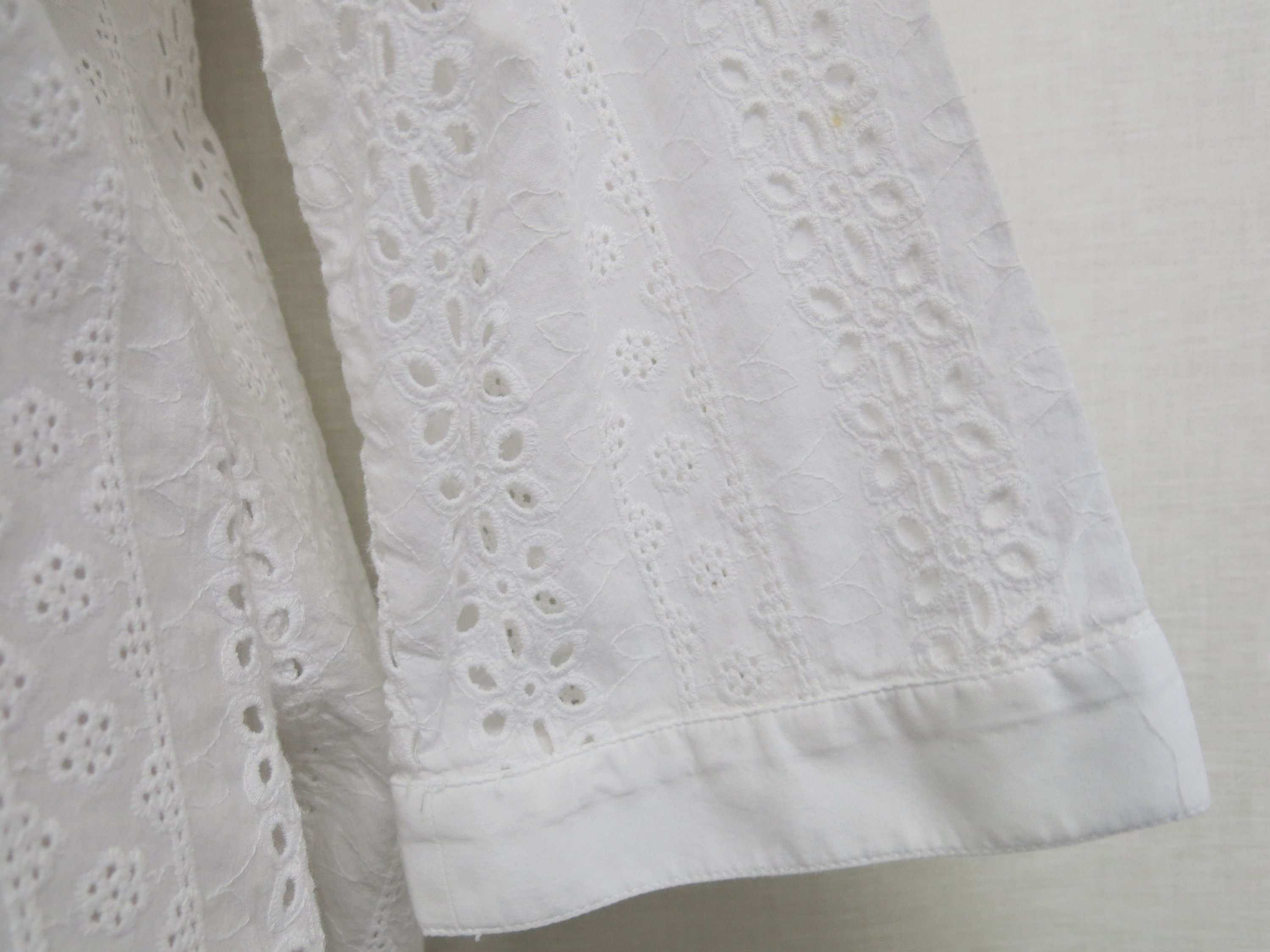 Cotton Eyelet Blouse White Tunic Blouse Medium Jones New York | Etsy