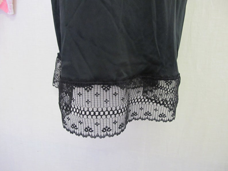 Mad Men Black Slip 1960s Slip Pin up Slip Goth Slip 36
