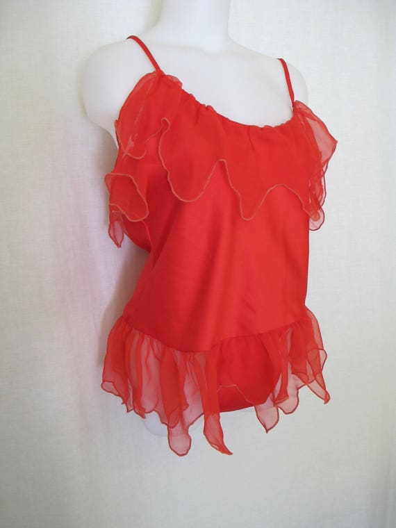 Lace Romper Chiffon Bodysuit Onesie Lace Red