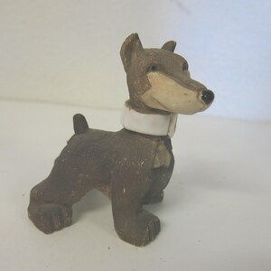 Figura de cerámica moderna de mediados de siglo de Artesamia Ronconda, cachorro dóberman