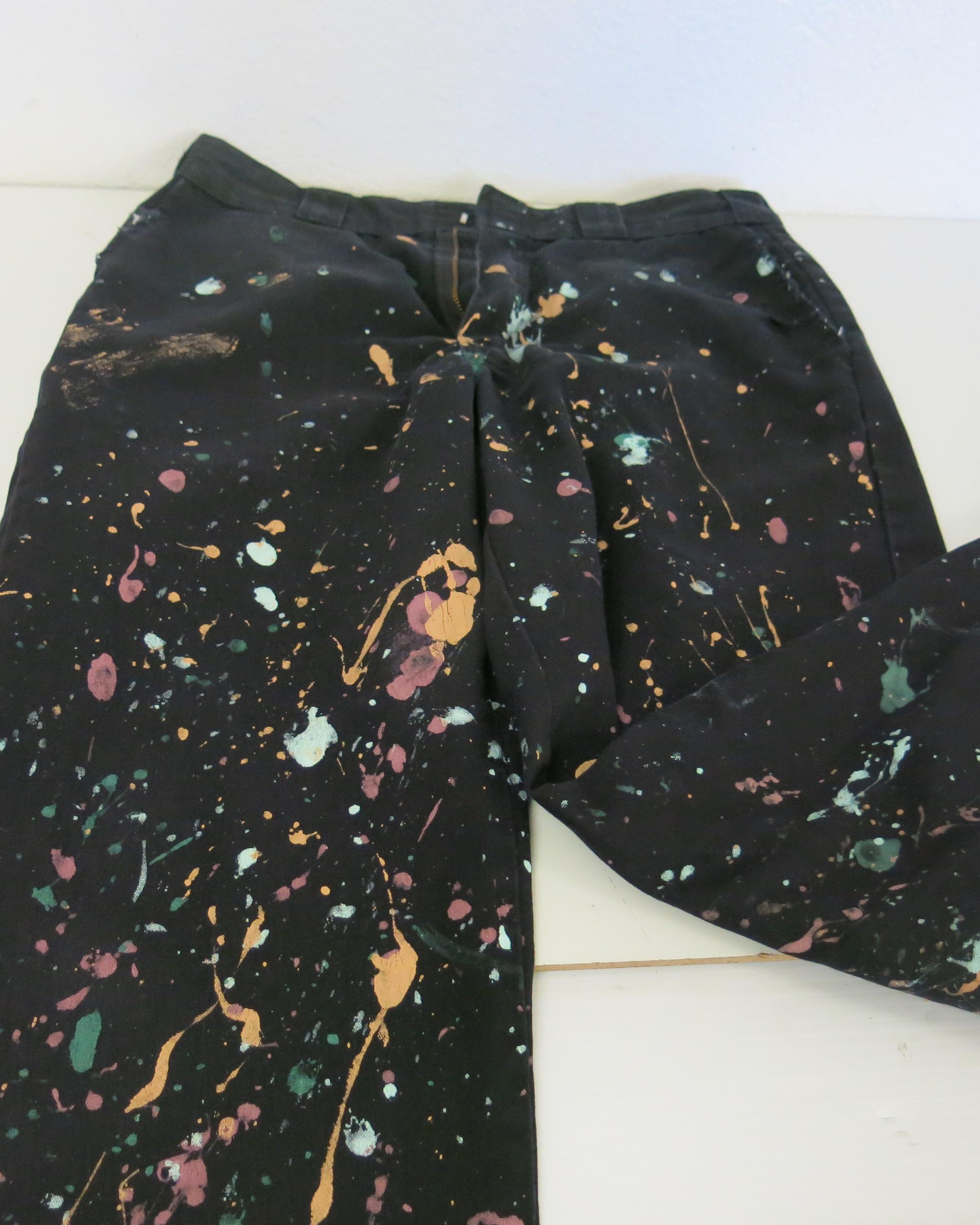Dickies Denim Pants - Black Splatter Painter Pants 32