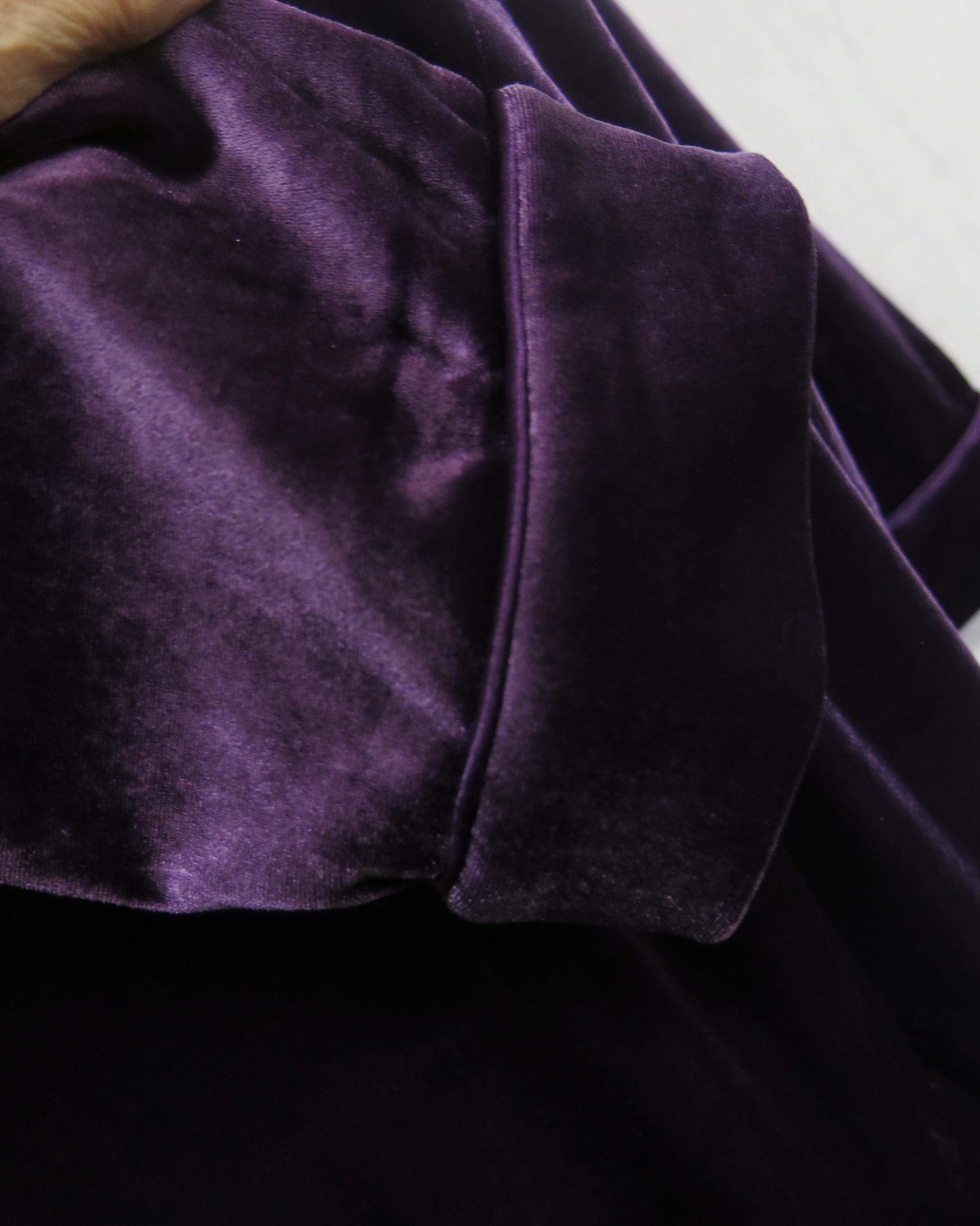 Velvet Zip Robe Velvet Robe Front Zip Robe SMALL Plush Kaftan Oscar De La Renta ...