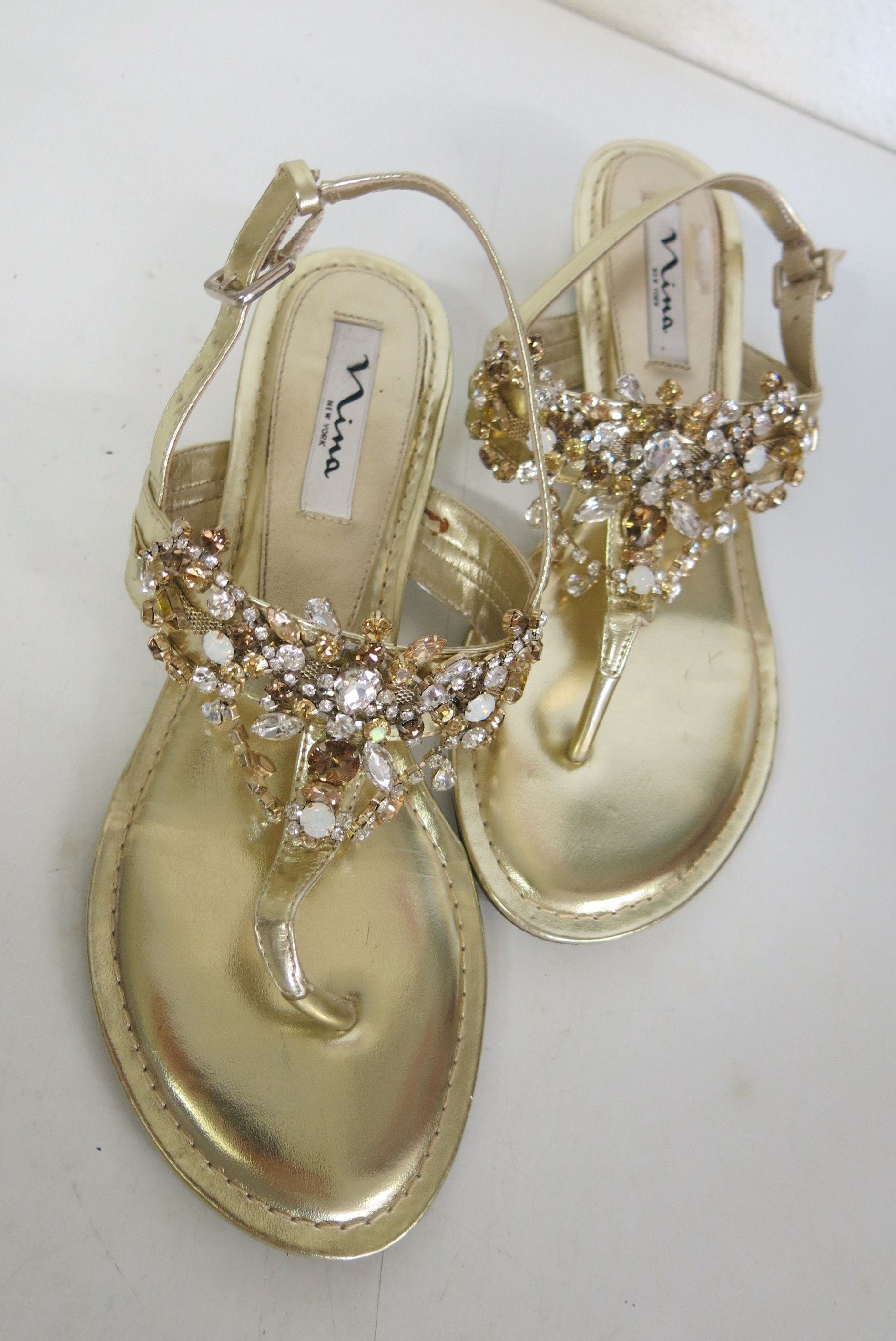 Nina gold best sale sandals