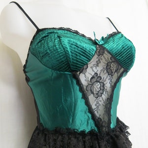 Sheer Nightgown Burlesque Style 1970&#39;s Nylon Nightgown Nan&#39;s Flowers 34D Small