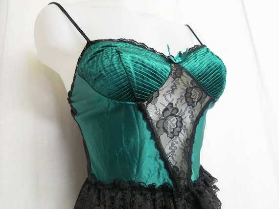 Sheer Nightgown Burlesque Style 1970's Nylon Nigh… - image 1