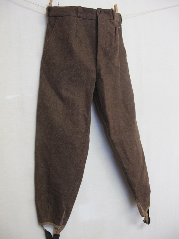 Antique Ski Pants Wool 1920's/30's Ski Pants Butto