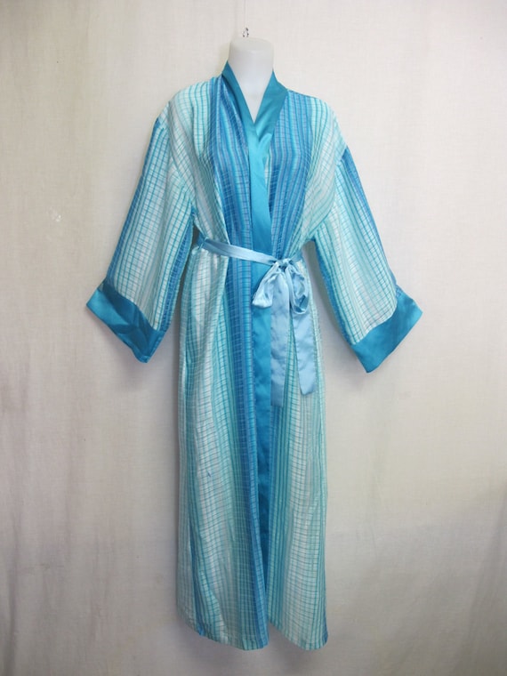 Valentino Robe Kimono Satin Chiffon Robe Full leng