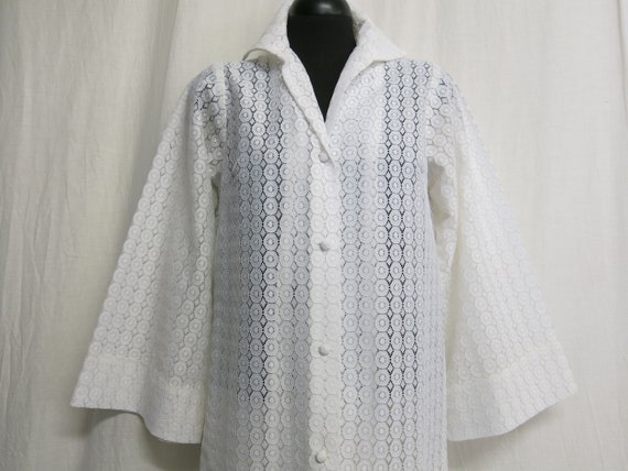 White Lace  Robe White Summer Robe/Coverup - image 4