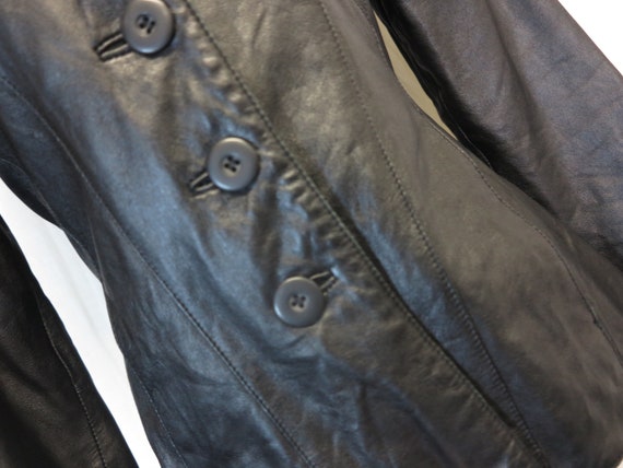 Black Leather Jacket  Black Leather Blazer Wilson… - image 5