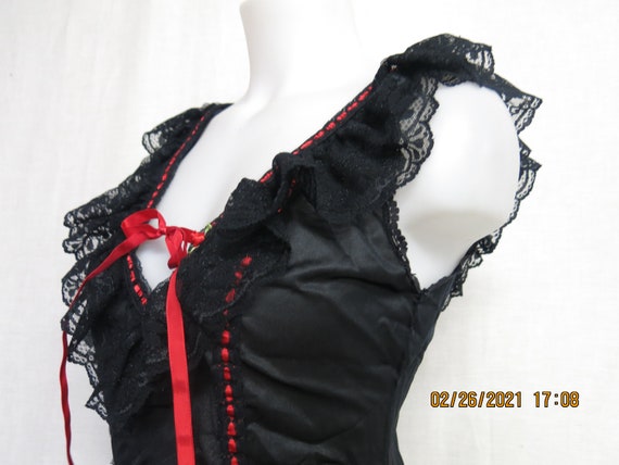 Goth Lace Baby Doll Nightgown - image 3