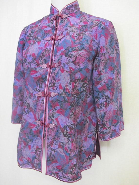 Silk Asian Jacket Chinese Silk Jacket Small - image 1