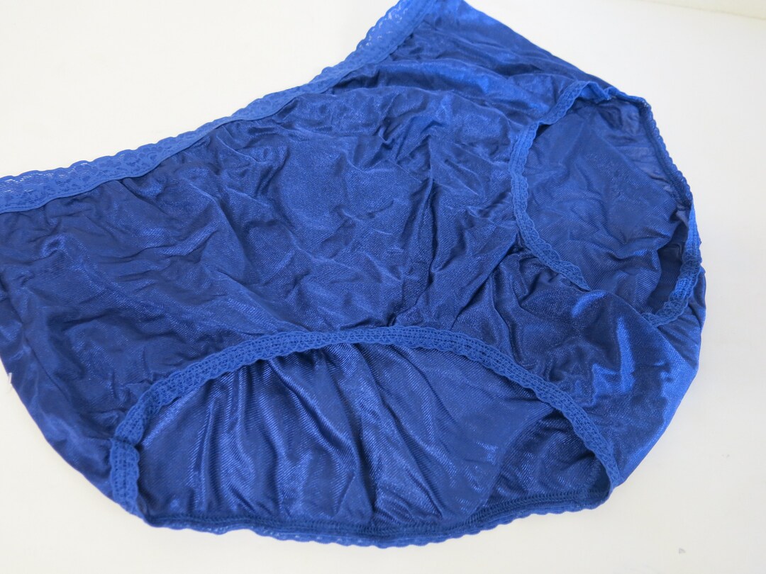 High Waist Panties Underpants Size 10 Panties Royal Blue Lace Etsy