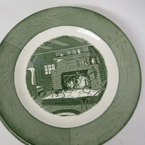Colonial Homestead PLATES By Royal China Vintage 1950s Luncheon/Salad 9 1/4&quot;