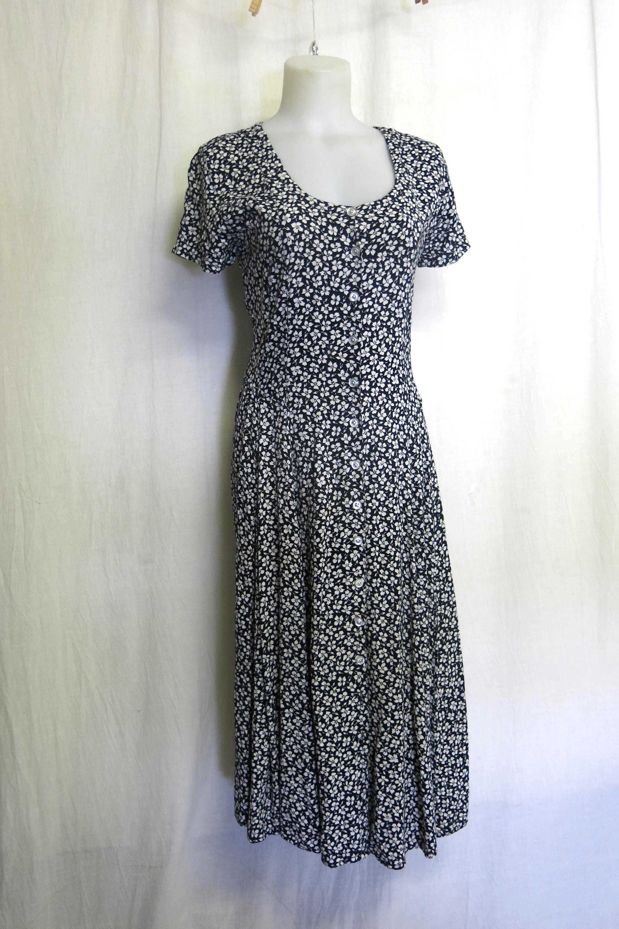 blue dress for baby girl Vintage Midi Button Up Dress - Mini - Coquette - Flowy - Pastel