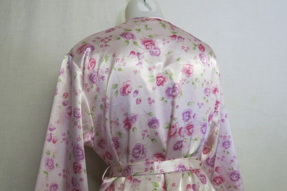 Oscar de la Renta Robe Floral Satin Robe Full len… - image 7