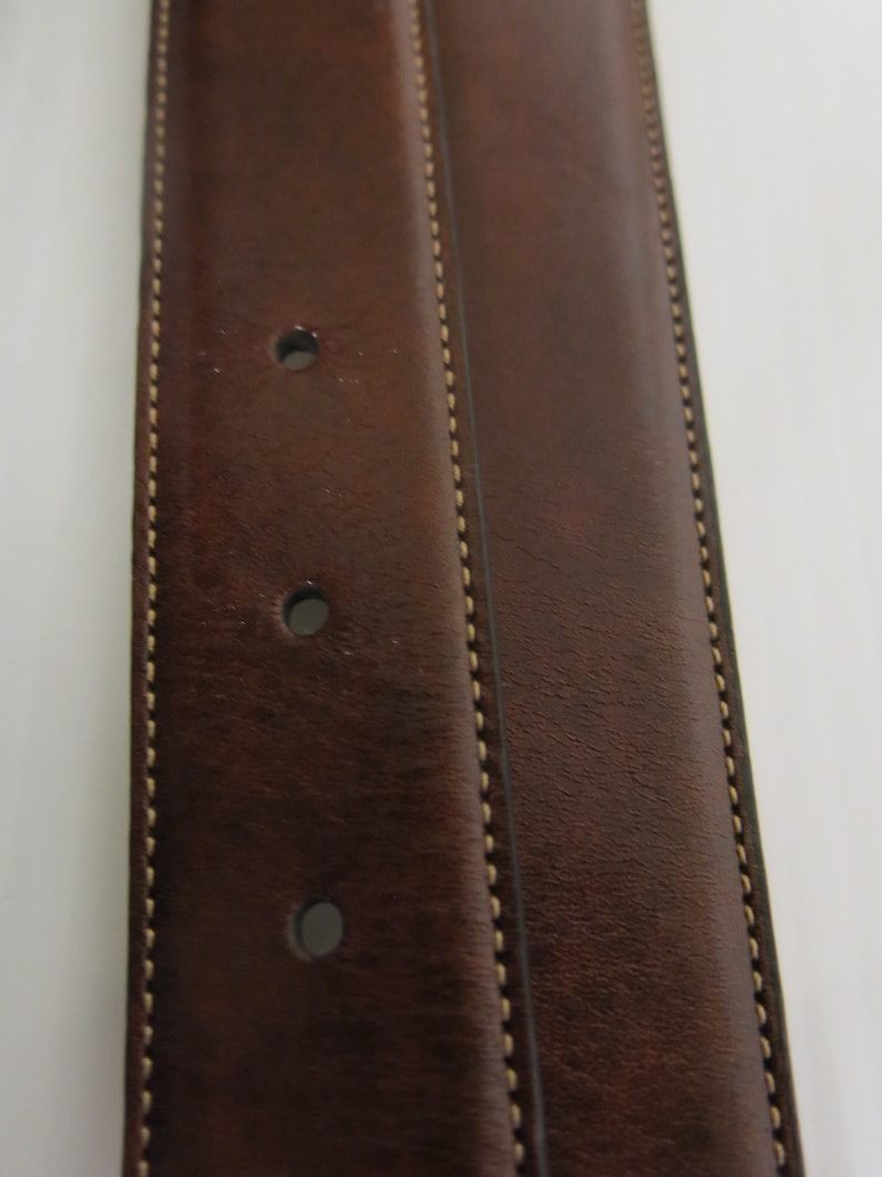 TRAFALGAR Leather Belt Brown Men's Belt Size 40 Handmade in USA image 4