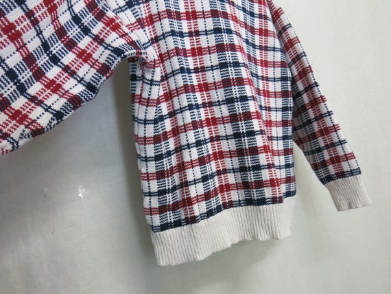 1990 Plaid Cotton Sweater Preppy Sweater Summer S… - image 7