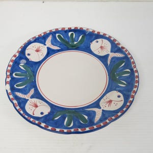 Italian Pottery Plate Vietri Solimene Decorative Plate Beach House