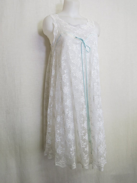 White Lace Nightgown 1960's Gossard Artemis
