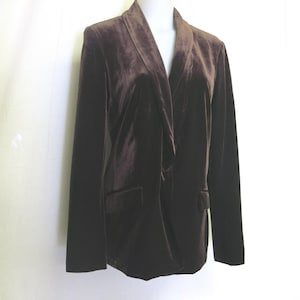 Brown Velvet Jacket Macy's Medium