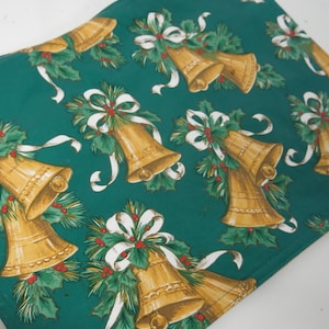 Vintage Christmas Bells Vinyl Placemats - Set of 4