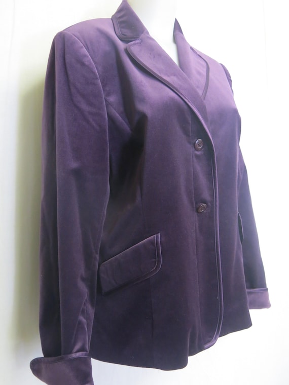 Ellen Tracy Velvet Jacket Purple Violet Velvet Jacket 12 NWOT
