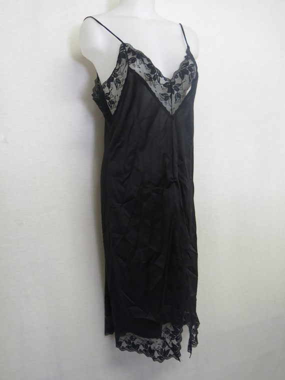 Black Nightgown Nightgown Short Lace Nightgown 36 - image 2