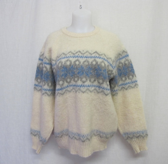 Nordic Sweater Fair Isle Sweater Large Iceland Swe