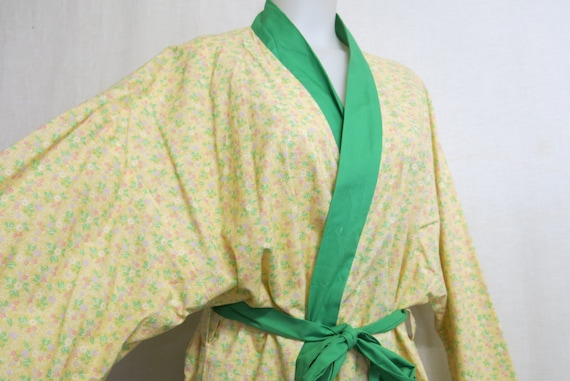 Cotton Kimono Robe Short Kimono Housecoat Houseco… - image 2