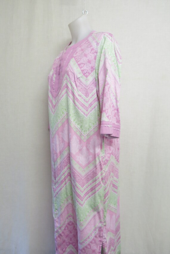 Cotton Kaftan House Dress: Paisley Boho Loungewear - image 5