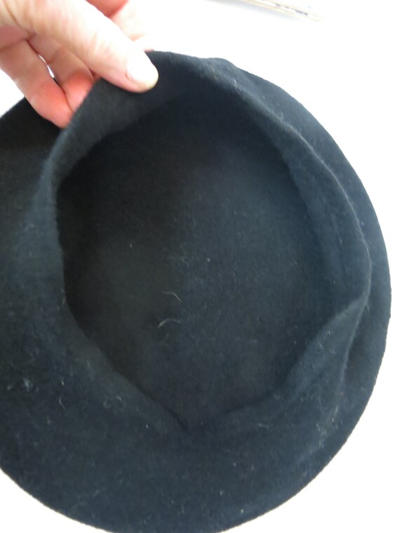 Vintage French Black Beret  Wool Beret - image 5