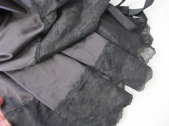 Mad Men Black Slip 1960s Slip Pin up Slip Goth Slip 36