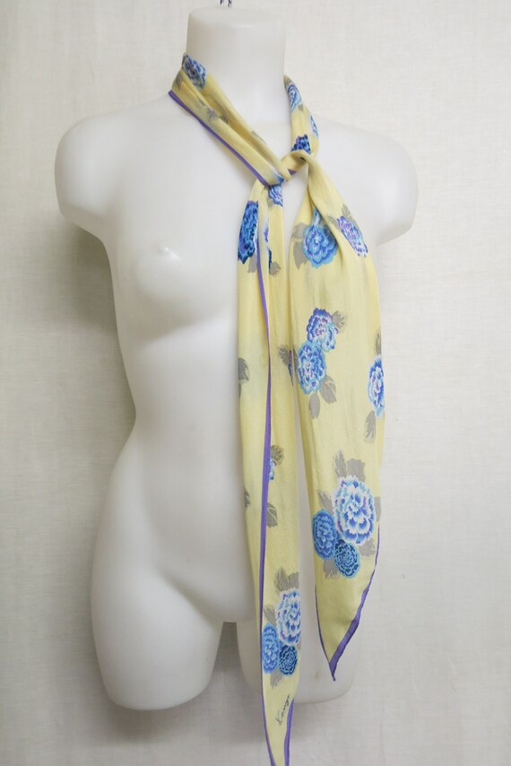 Kenzo Silk Scarf Long Silk Scarf Designer Scarf - image 5