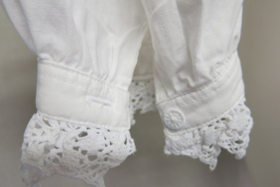 Victorian Style Blouse Cotton Crochet Blouse High… - image 4