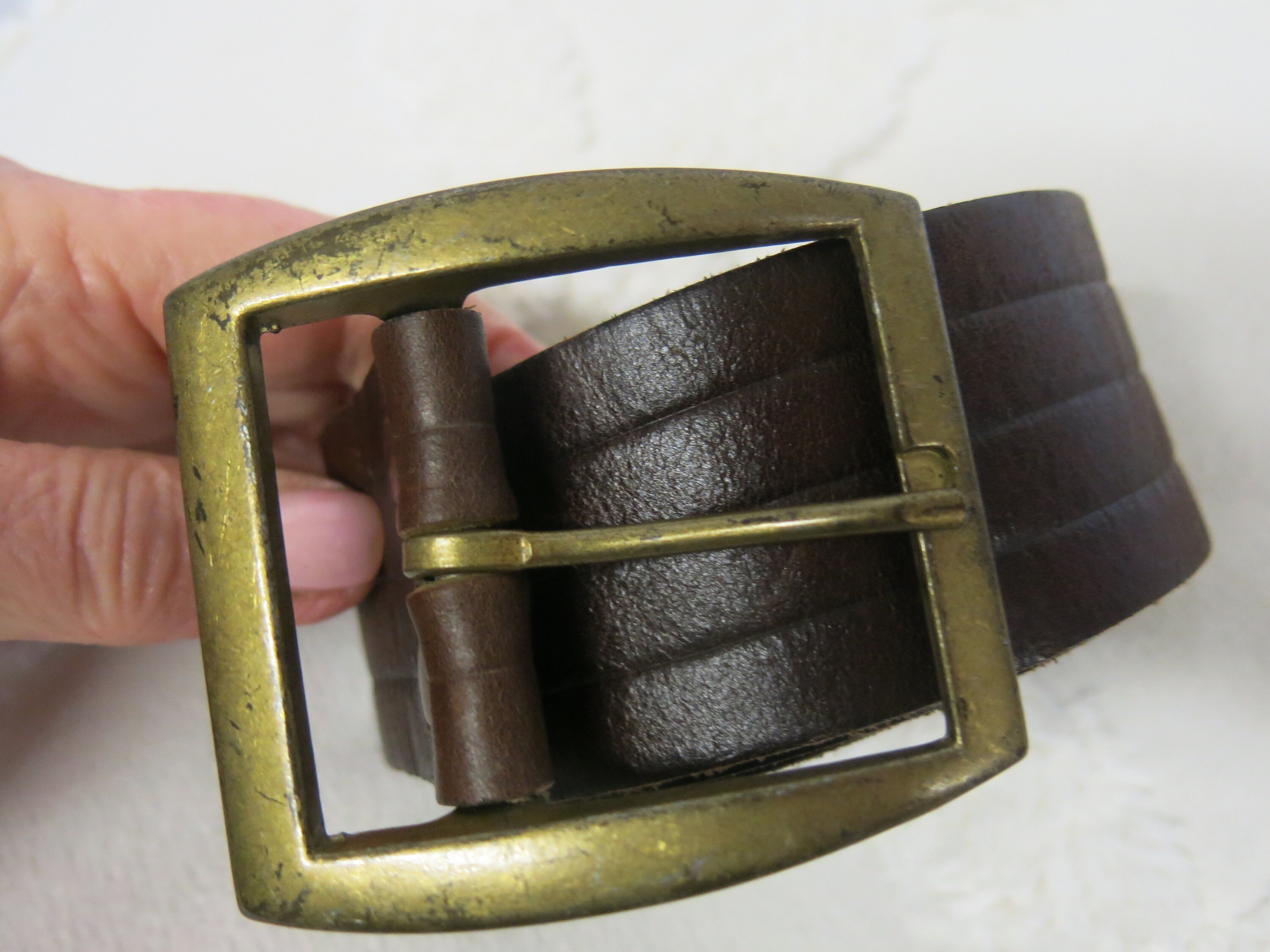 Size 12 Designer Belt - French Sophisticate - Chocolate Brown Tall