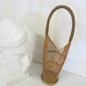 Japanese Bamboo Ikebana Basket: Hangakago Flower Gathering Basket
