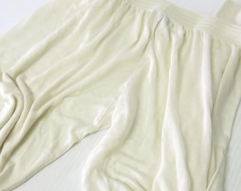 Calzoncillos largos de seda blanca: REI Lounge Wear, talla grande