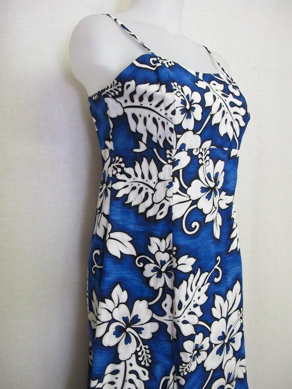 Hawaiian Dress Mod Floral Dress 1980s Summer Cott… - image 3