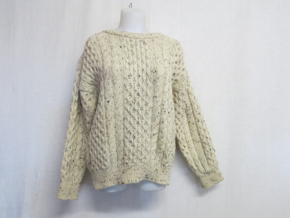 Irish Sweater Aran Fisherman's Cable knit Sweater