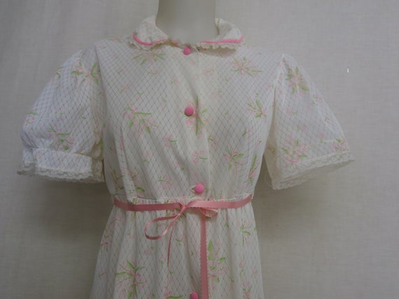 1960s Nylon Nightgown Mad Men Chiffon Nightgown F… - image 4