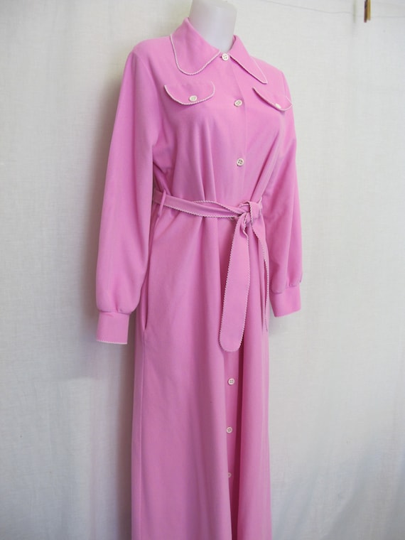Mid Century Robe Fleece Vassarette Robe 1960's Ho… - image 2