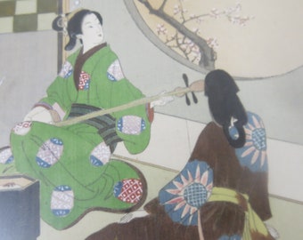 Geisha Japanese Woodblock Print