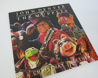 John Denver and the Muppets A Christmas Together LP Record and Poster Near Mint