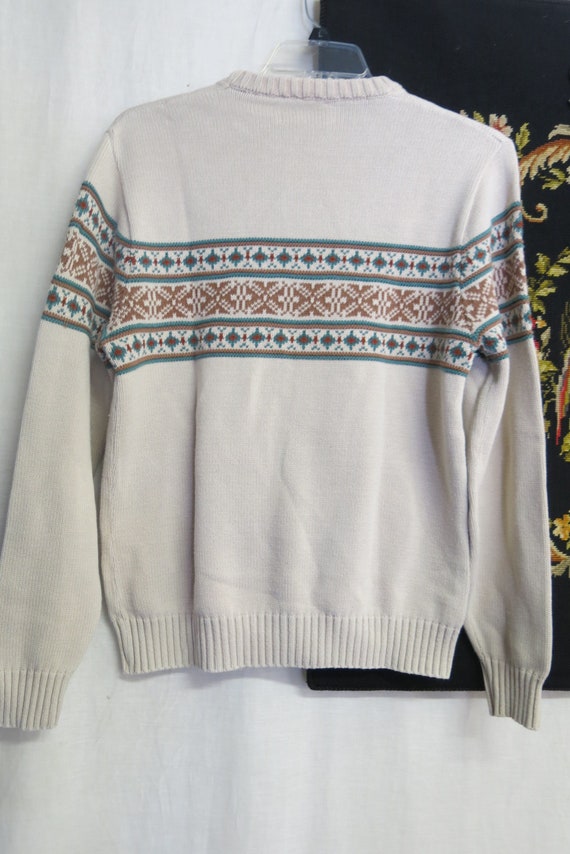 Cotton Sweater Bulky Sweater Fair Isle Sweater Lo… - image 6